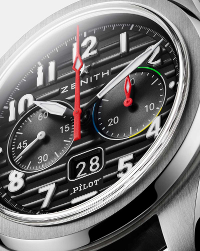 detail Zenith Pilot Big Date Flyback 03.4000.3652/21.I001