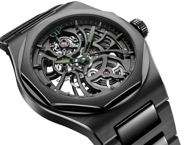 detail Girard-Perregaux Laureato Skeleton Aston Martin Edition 81015-32-3538-32A
