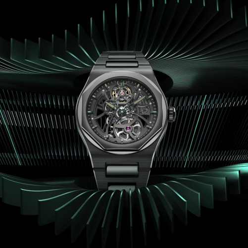 detail Girard-Perregaux Laureato Skeleton Aston Martin Edition 81015-32-3538-32A