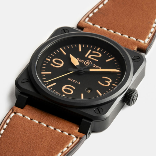 detail Bell & Ross BR-03 Heritage BR03A-HER-CE/SCA