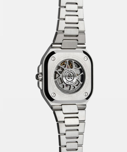 detail Bell & Ross BR-05 Skeleton Arctic Blue BR05A-AB-SKST/SST