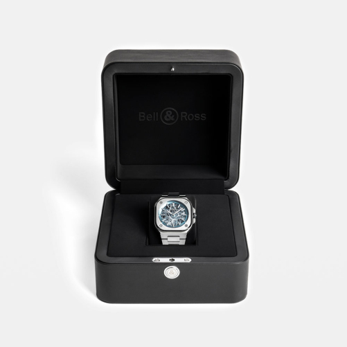 detail Bell & Ross BR-05 Skeleton Arctic Blue BR05A-AB-SKST/SST