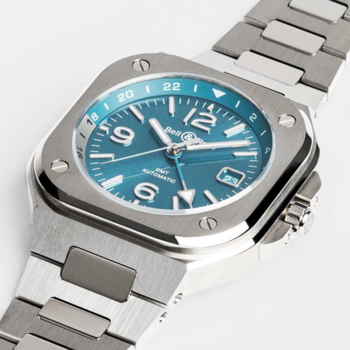 detail Bell & Ross BR-05 GMT Sky Blue BR05G-PB-ST/SST