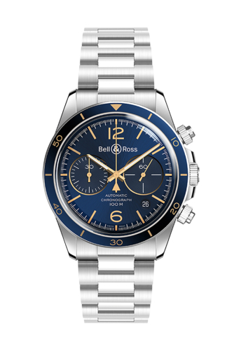 detail Bell & Ross Vintage BRV294-BU-G-ST/SST Aeronavale