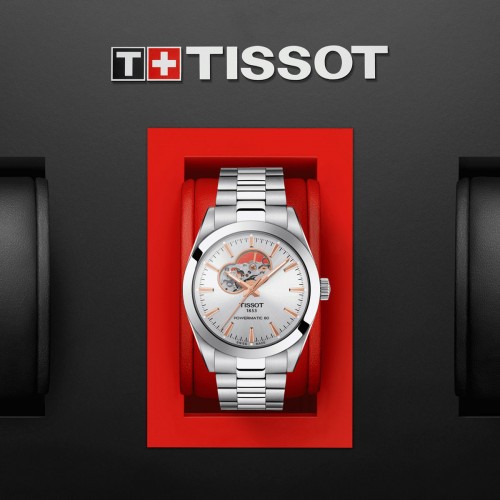 detail Tissot Gentleman Powermatic 80 Open Heart T127.407.11.031.01