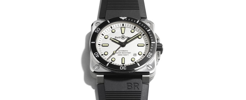 detail Bell & Ross BR03-92 Diver White BR0392-D-WH-ST/SRB