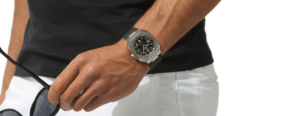 detail Bell & Ross BR 05 GMT BR05G-BL-ST/SRB