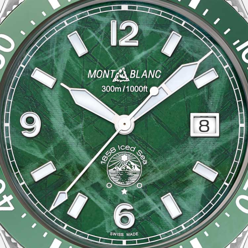 detail Montblanc 1858 Iced Sea Automatic Date 129373