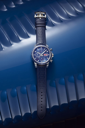 detail Chopard Mille Miglia GT Azzurro Chrono 168571-3007