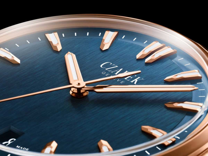detail Czapek Antarctique Moun Erebus Deep Blue Full Rose Gold 5N 1540-P/S
