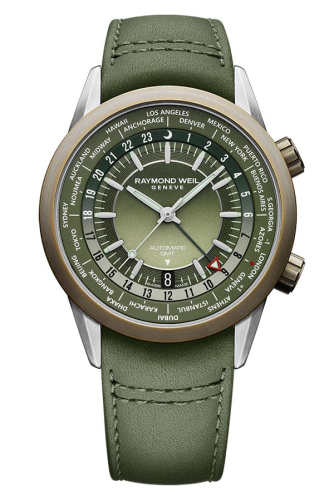 detail Raymond Weil Freelancer GMT Worldtimer 2765-SBC-52001