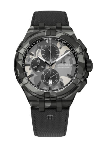 detail Maurice Lacroix Aikon Chronograph Camouflage 44mm AI1018-PVB02-336-1