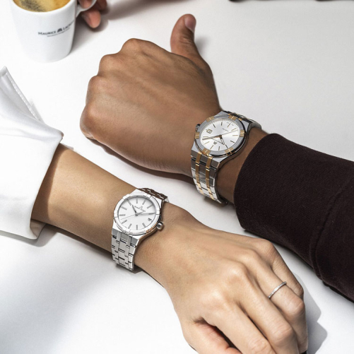 detail Maurice Lacorix Aikon Quartz Date 35mm AI1106-SS002-150-1