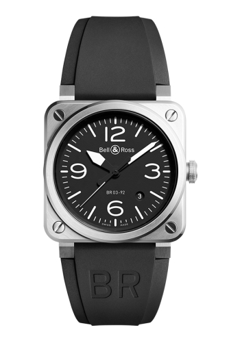detail Bell & Ross BR03-92 Black Steel BR0392-BLC-ST