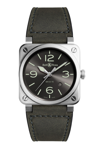 detail Bell & Ross BR 03-92 Grey Lum BR0392-GC3-ST/SCA