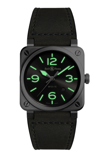 detail Bell & Ross BR 03-92 Grey Lum BR0392-GC3-ST/SCA