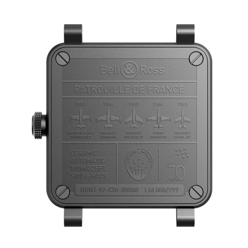 detail Bell & Ross BR 03-92 Patrouille de France 70th Anniversary BR0392-PAF7-CE/SCA