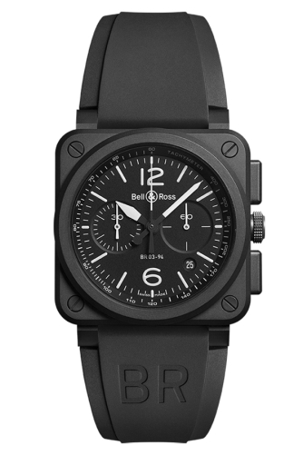 detail Bell & Ross Black Matte BR0394-BL-CE