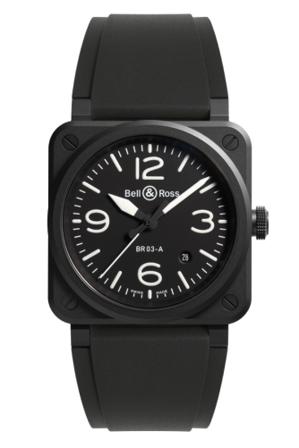 detail Bell & Ross BR 03 Black Matte BR03A-BL-CE/SRB