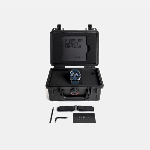 detail Bell & Ross BR 03 Diver Blue Steel BR03A-D-BLU-ST/SRB