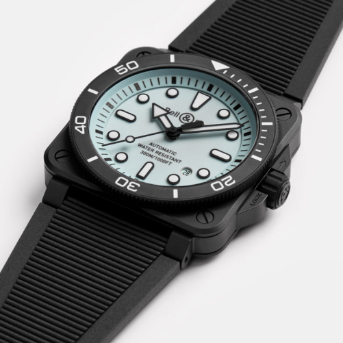 detail Bell & Ross BR 03 Diver Full Lum Ceramic BR03A-D-LM-CE/SRB