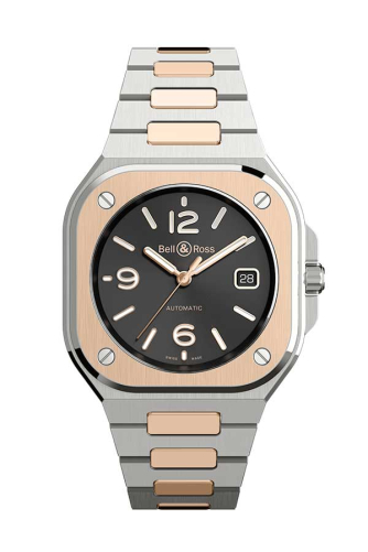detail Bell & Ross BR 05 Black Steel & Gold BR05A-BL-STPG/SSG