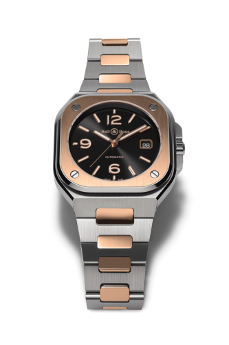 detail Bell & Ross BR 05 Black Steel & Gold BR05A-BL-STPG/SSG