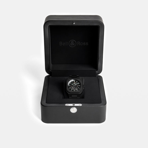 detail Bell & Ross BR 05 Skeleton Black Lum Ceramic BR05A-BLM-SKCE/SCE