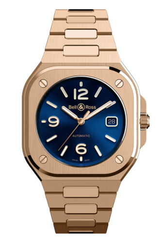 detail Bell & Ross BR 05 Blue Gold BR05A-BLU-PG/SPG