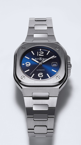 detail Bell & Ross BR 05 Blue Steel BR05A-BLU-ST/SST