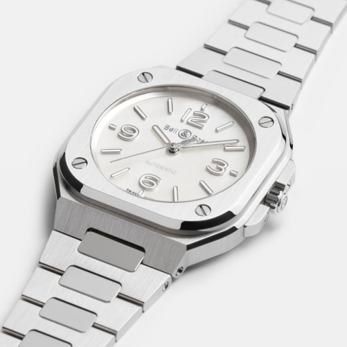 detail Bell & Ross Br-05 36mm Mother of Pearl Steel BR05A-S-MP-ST/SST
