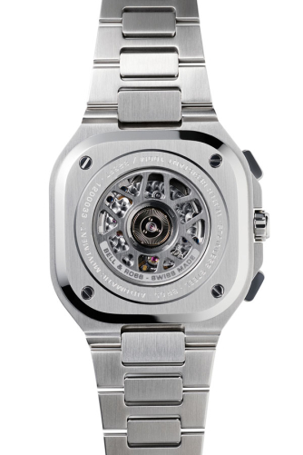 detail Bell & Ross BR 05 Chrono Blue Steel BR05C-BLU-ST/SRB