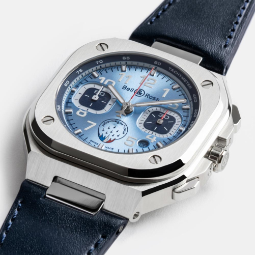 detail Bell & Ross BR-05 Chrono Patrouille de France BR05C-PAF-ST/SCA