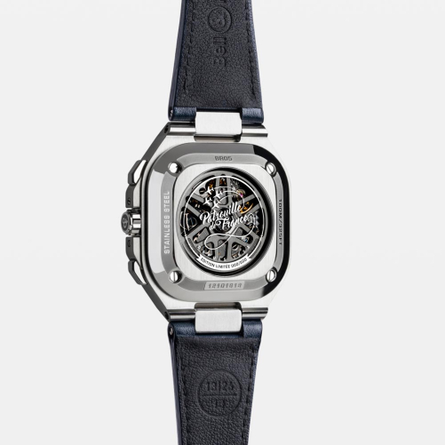 detail Bell & Ross BR-05 Chrono Patrouille de France BR05C-PAF-ST/SCA