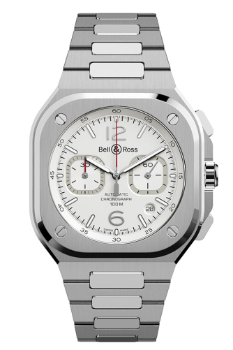 detail Bell & Ross BR 05 Chrono White Hawk BR05C-SI-ST/SST