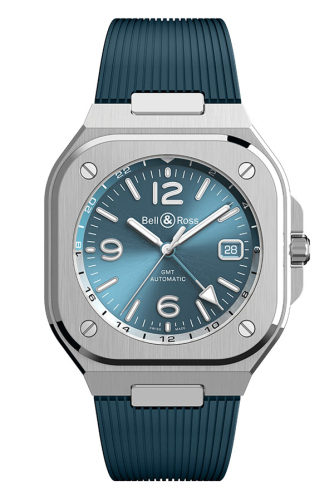 detail Bell & Ross BR 05 GMT Sky Blue BR05G-PB-ST/SRB