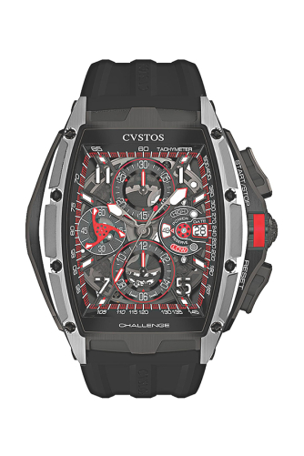 detail Cvstos Chrono Grey Brancard Black Titanium/Black & Red