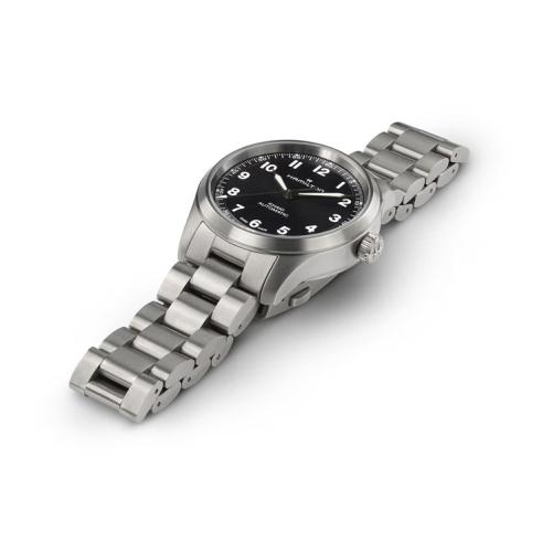 detail Hamilton Khaki Field Titanium Auto 36mm Limited Edition Engineered Garments