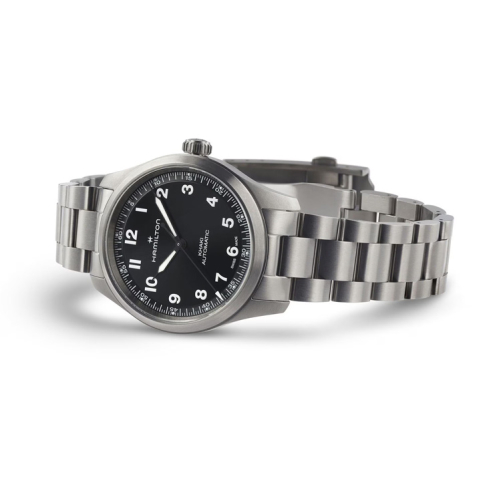 detail Hamilton Khaki Field Titanium Auto 36mm Limited Edition Engineered Garments