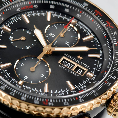 detail Hamilton Khaki Aviation Converter Auto Chrono H76736730