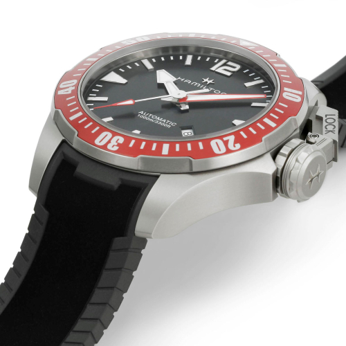 detail Hamilton Khaki Navy Frogman Titanium Automatic H77805335