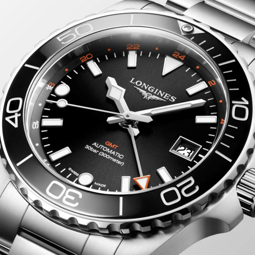 detail Longines HydroConquest GMT L3.790.4.56.6