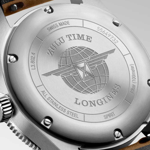 detail Longines Spirit Zulu Time L3.802.4.63.2