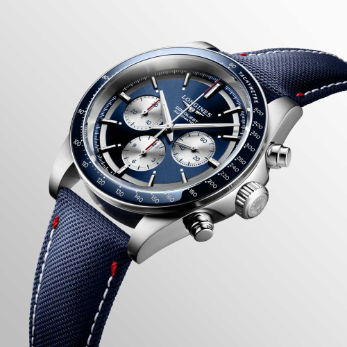 detail Longines Conquest Marco Odermatt L3.835.4.91.2