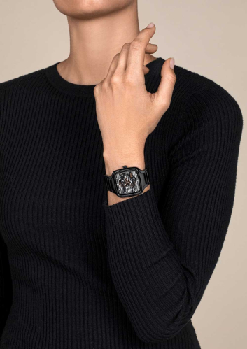 detail Rado True Square Automatic Skeleton R27124162