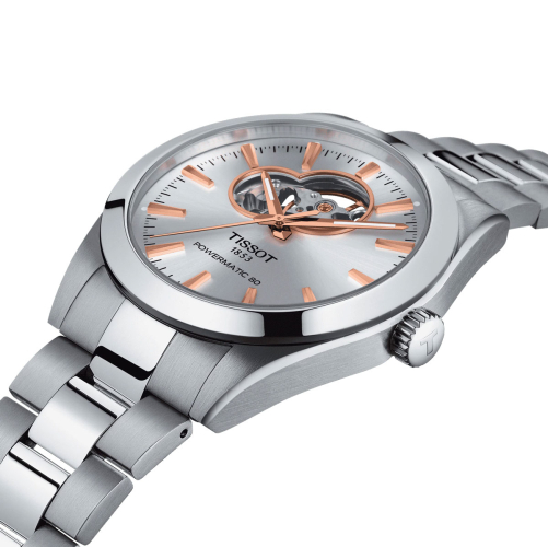 detail Tissot Gentleman Powermatic 80 Open Heart T127.407.11.031.01