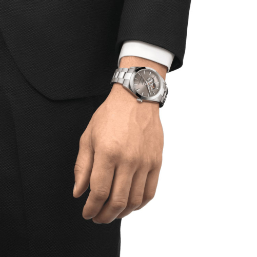 detail Tissot Gentleman Powermatic 80 Open Heart T127.407.11.081.00
