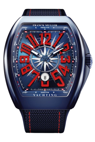 detail Franck Muller Vanguard Yachting Ceramic V 45 SC DT YACHT CR BL (BL)