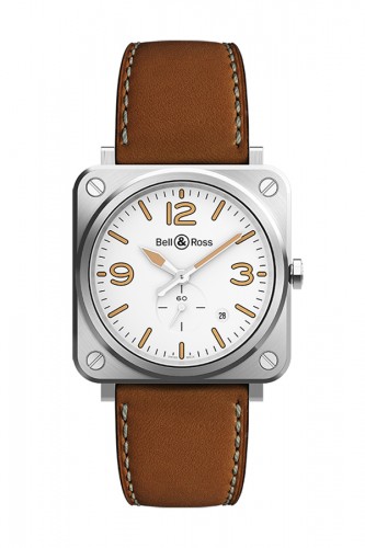 detail Bell & Ross BR S STEEL HERITAGE W BRS-WHERI-ST/SCA