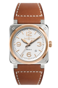 Bell & Ross BR 03 White Steel & Gold BR03A-WH-STPG/SCA